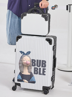 行李箱女小清新可爱韩版密码v箱红色结婚拉杆箱网红新款24寸旅行