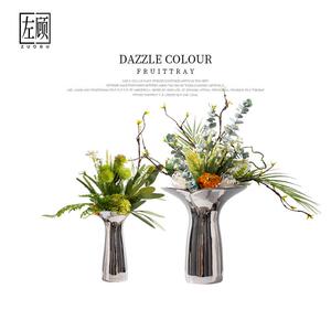 仿真花假花绿植餐桌摆花沙发角几摆件茶几边几客厅插花洽谈桌花艺