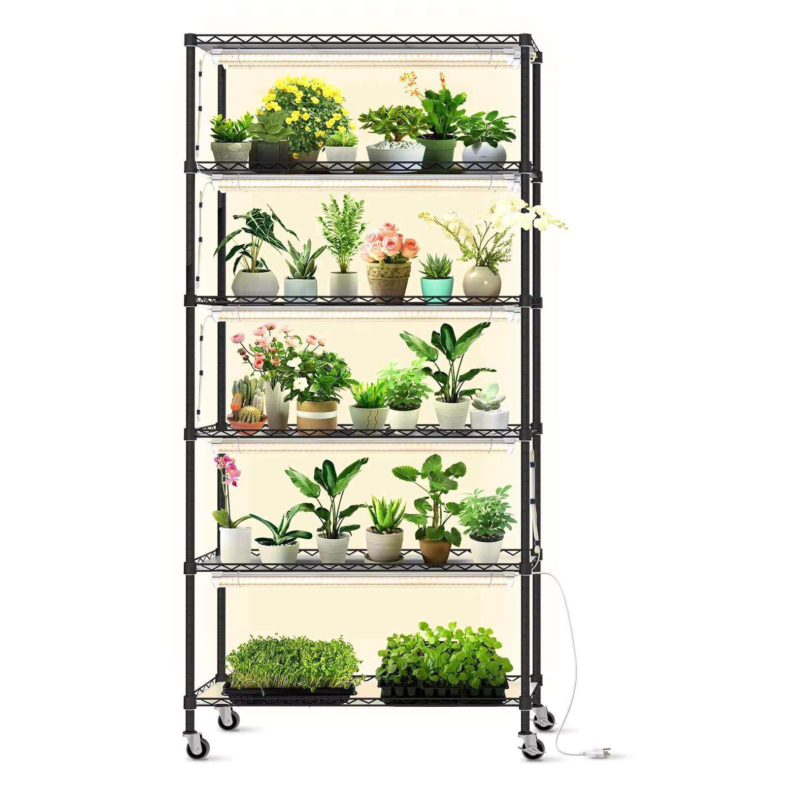 花架灯LED生长灯铁架一拖六全光谱12V 24V T8一体化植物灯