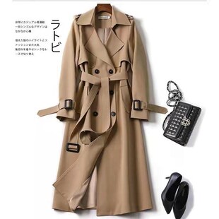 高级感卡其色风衣女n中长款2025春秋新款韩版大码流行英伦风大衣