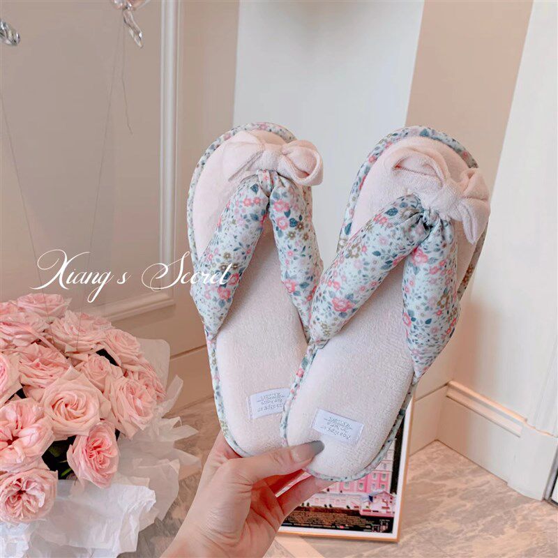 香香的秘密 海蒂花园*夏季碎花人字拖日系可爱软底家W居拖鞋防滑