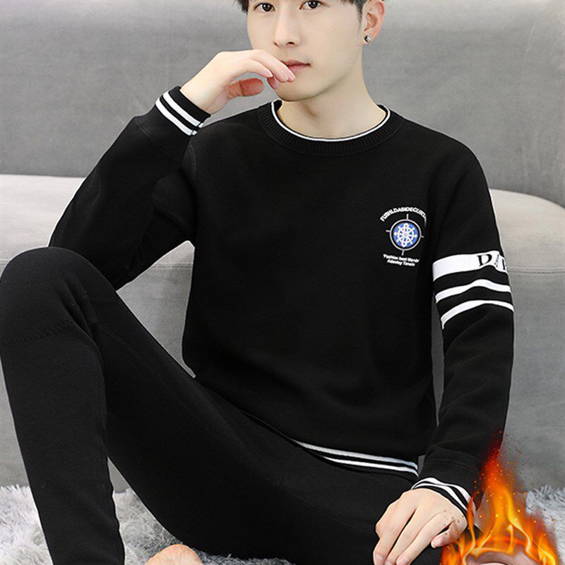 采购产品纯棉丝绒加厚男秋B装及秋冬青少年学生长裤