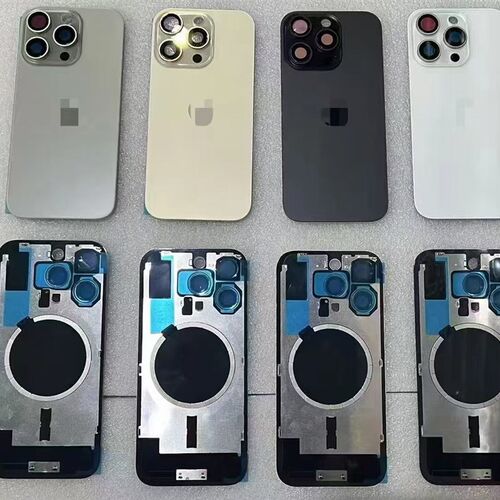 适用于 16 16plus 16pro 16promax 一体冷雕后盖焊好铁片后玻璃