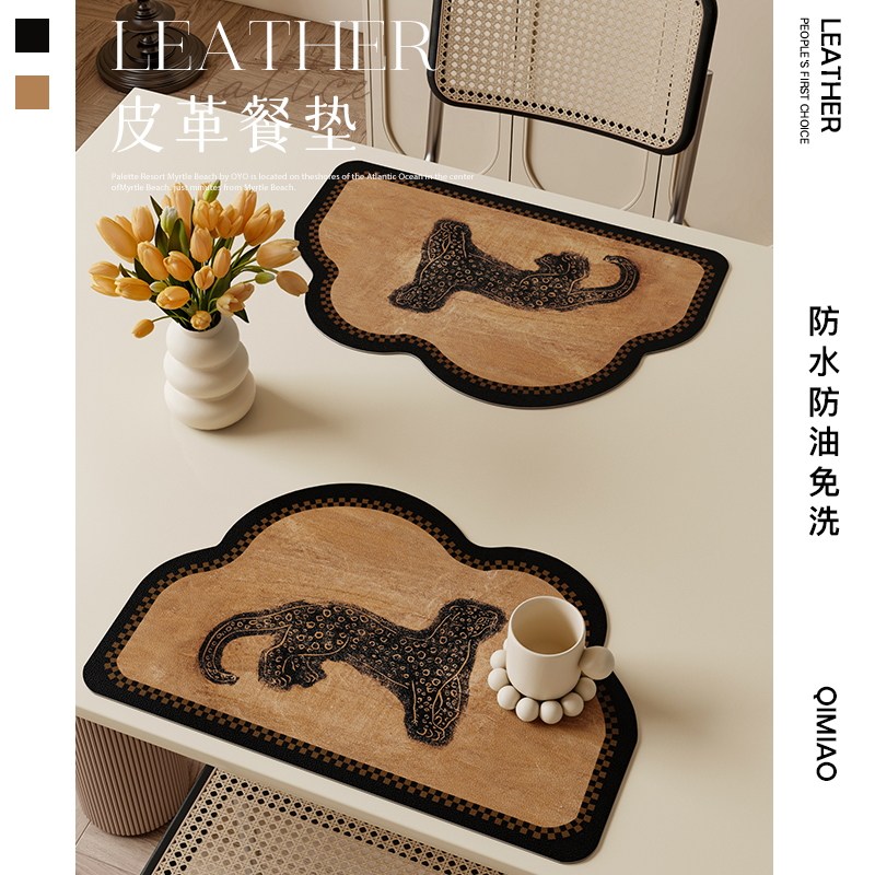 法式中古风餐垫隔热垫高级感餐桌垫西餐垫餐盘碗杯垫防水防油免洗,居家布艺,餐垫,淘宝优惠券,粉丝福利购,淘宝优惠卷