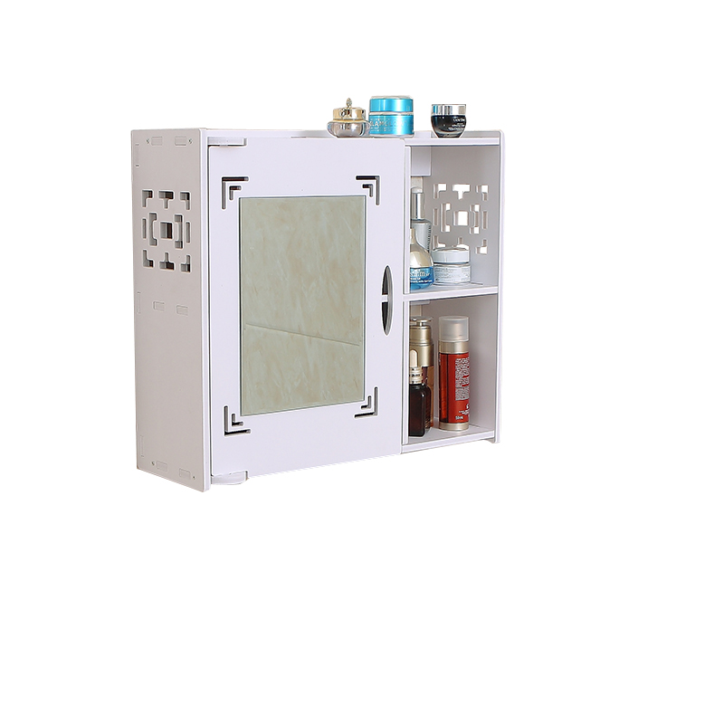 免打孔卫生间柜镜浴室镜柜洗漱台洗手间宿舍挂墙式壁挂置物架镜子