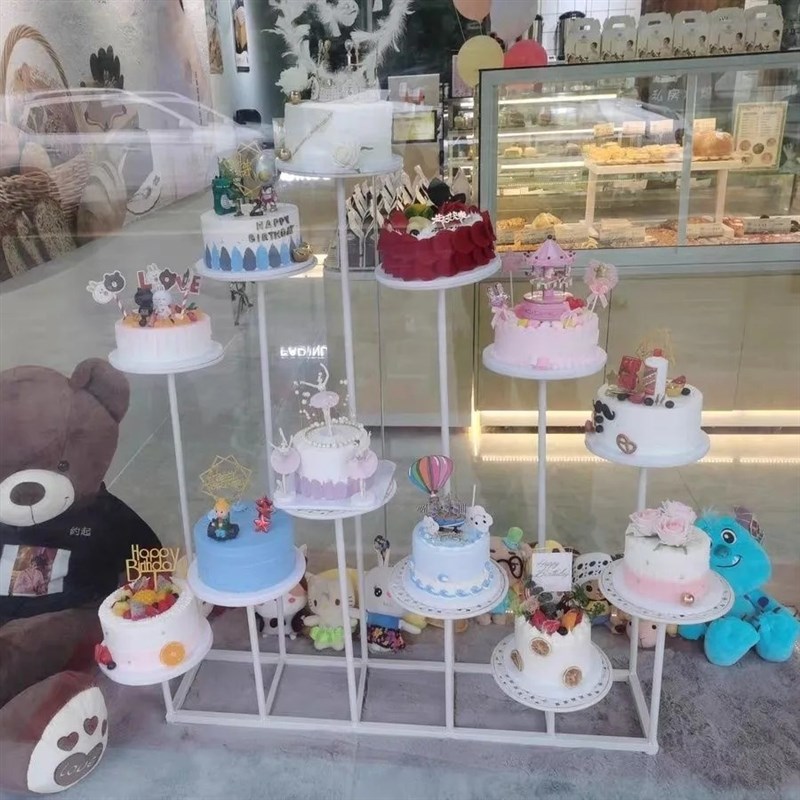 新款欧式铁艺蛋糕架子甜品台蛋糕展示G架橱窗展示柜商用模型架摆