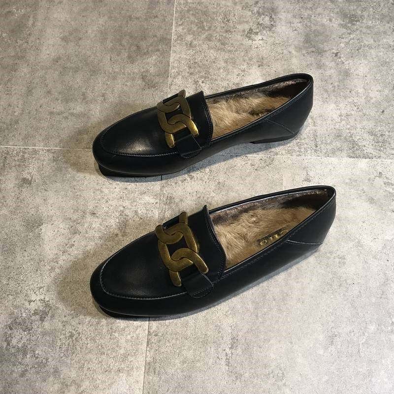 鞋子女2024年新款女鞋秋冬加绒英伦风小皮鞋网红平底一脚蹬乐福鞋,女鞋,乐福鞋（豆豆鞋）,淘宝优惠券,粉丝福利购,淘宝优惠卷