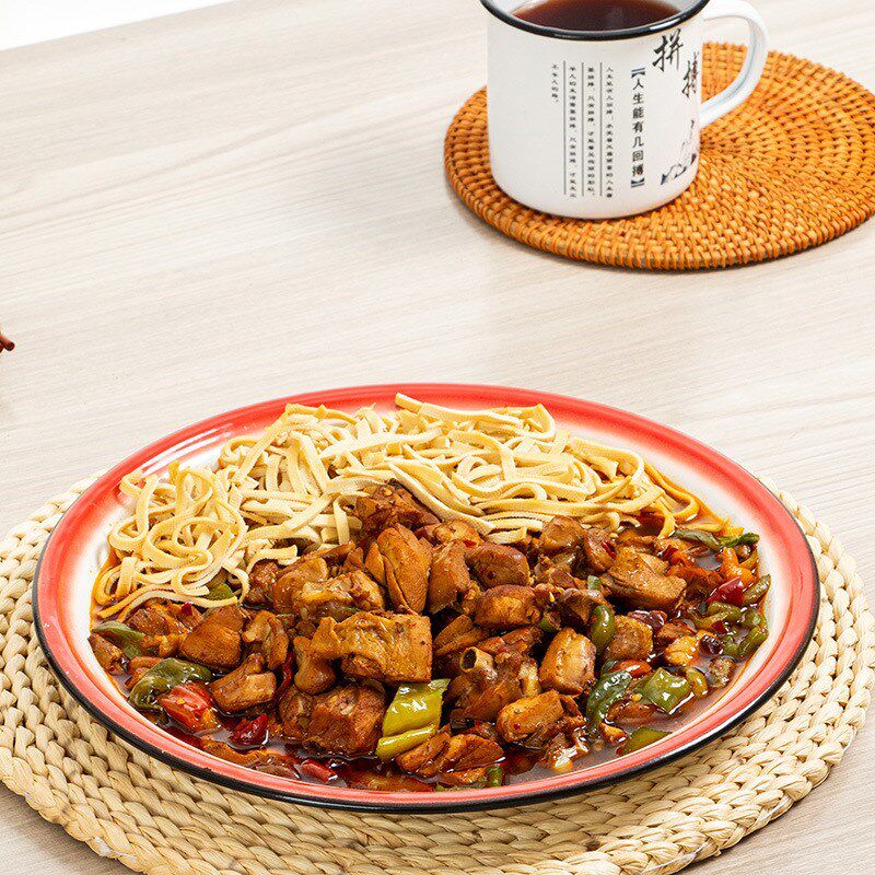 大盘鸡盘子网红炒鸡辣子鸡剁椒鱼头号浇饭盘家用大盘子