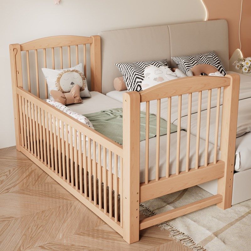 婴儿拼接床加宽床边小床拼接大床高低可调节定制可升降榉木儿童床,住宅家具,儿童拼接床,淘宝优惠券,粉丝福利购,淘宝优惠卷