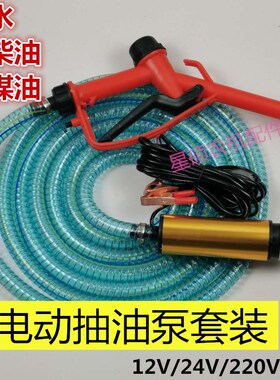 电动抽油泵柴油泵12V24V2x20伏自吸小型加油机直流油抽子抽水泵