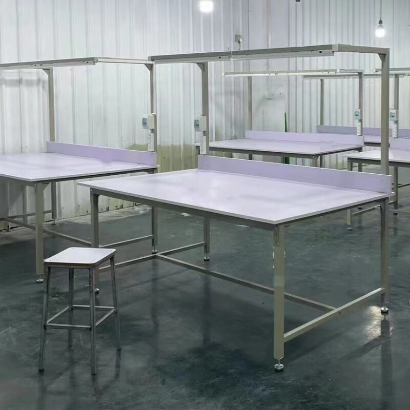 服装裁剪床制衣厂查货检验t桌电商仓库包装台纺织车间流水线工作