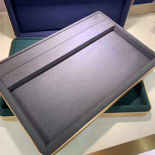 高档精致珠宝g托盘看货金属框圆角戒指手表首饰收纳盘饰品展示陈