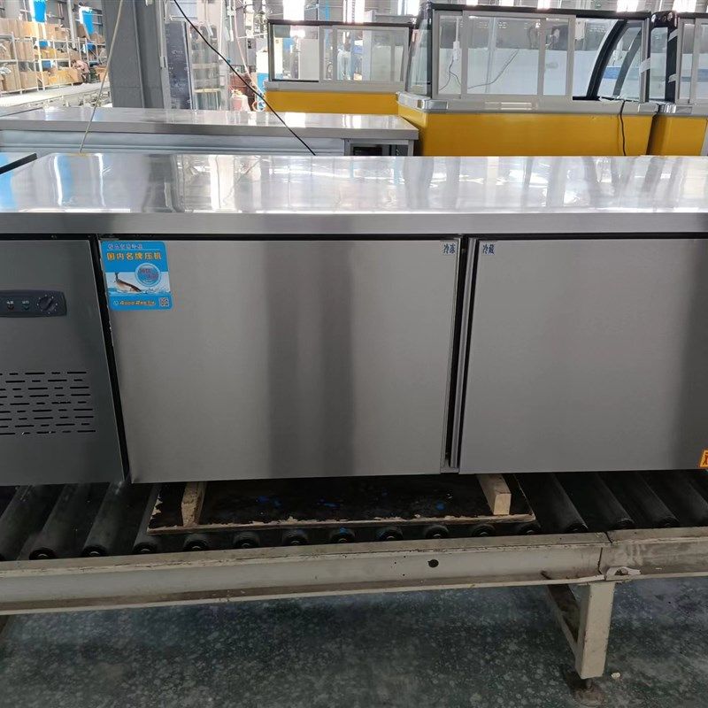 不锈钢制冷操g作台冷藏冷冻双温工作台平面操作台冰台奶茶