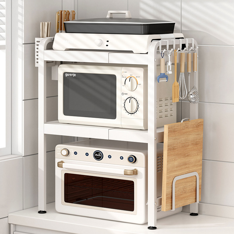 厨房微波炉置物架多功能新款可伸缩家用台面烤箱电饭锅双层收纳架,厨房/烹饪用具,厨房置物架/置物柜/角架,淘宝优惠券,粉丝福利购,淘宝优惠卷