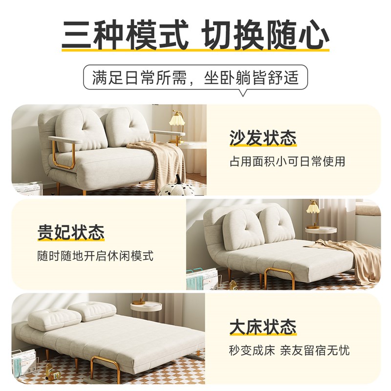 云朵沙发床可折叠两用多功能小户型网红款客厅书房单双人贵妃沙发