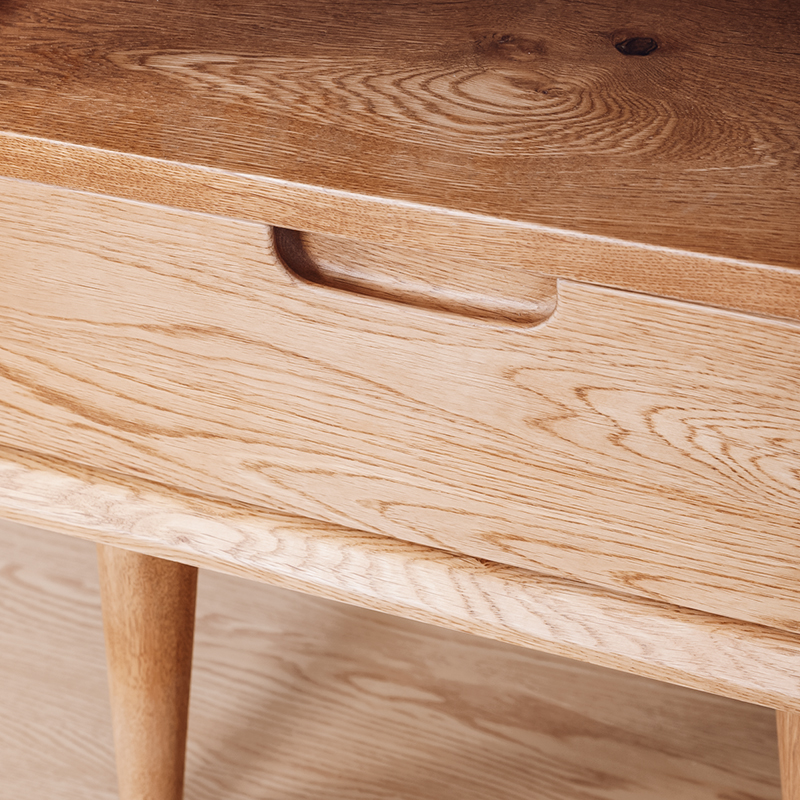 全实木日式抽屉床头柜橡木原木储物柜简约现代斗柜卧室床边小柜子