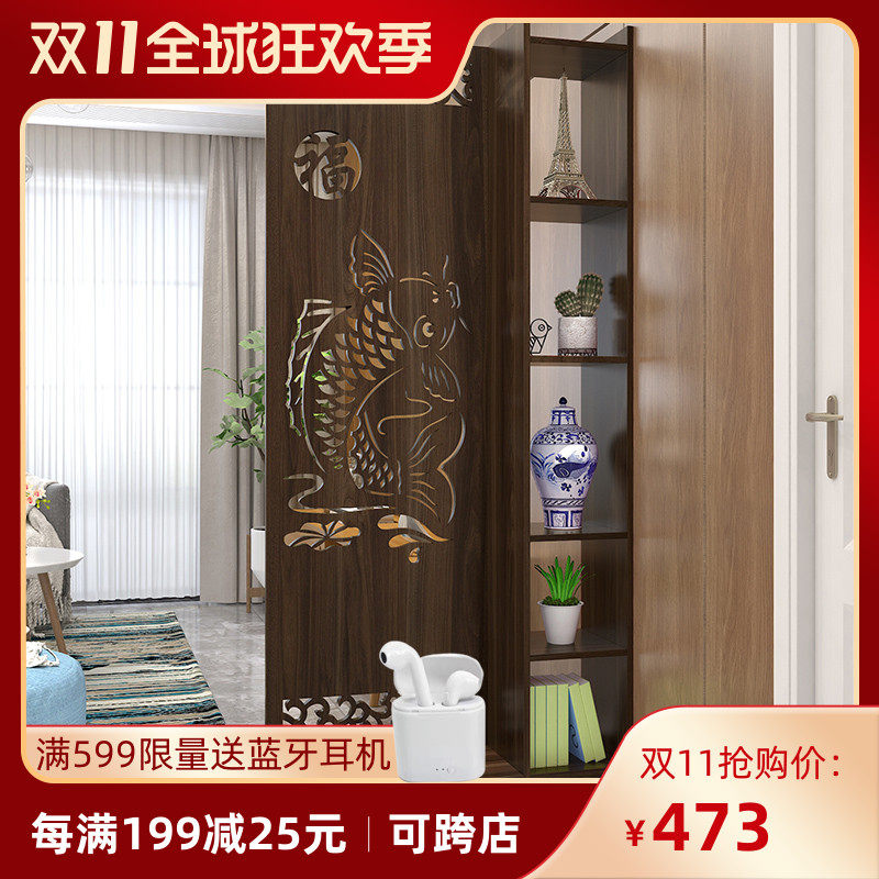 屏风隔断置物架装饰时尚客厅简约现代G双面中式实木进门入户玄关