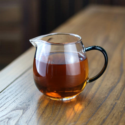 加厚耐热玻璃g公道杯高颜值泡茶分茶器玻璃漏茶器大号龙胆茶海公
