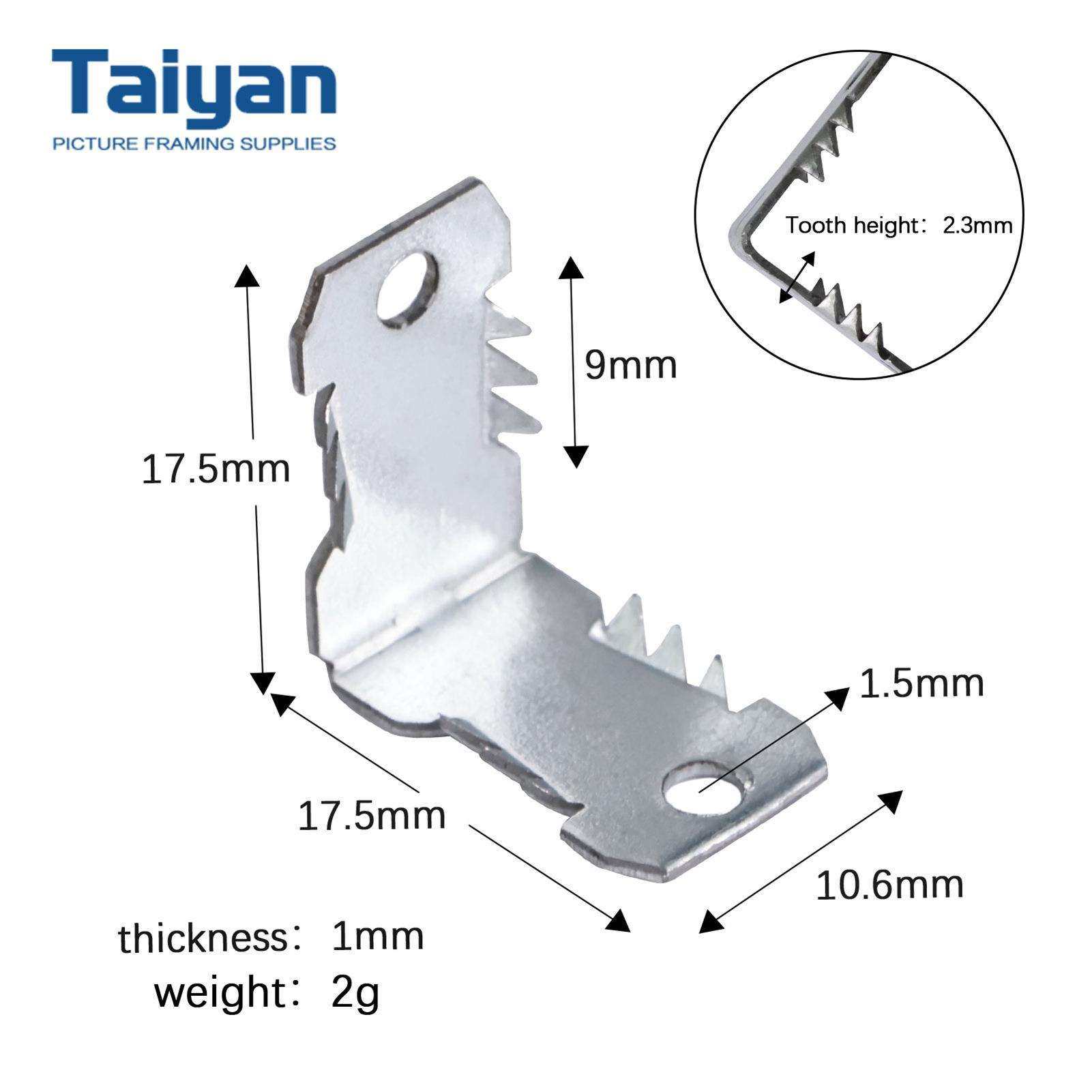10.6mm装饰画框相框带刺角码10000个塑钢相框直角固定配件连接片