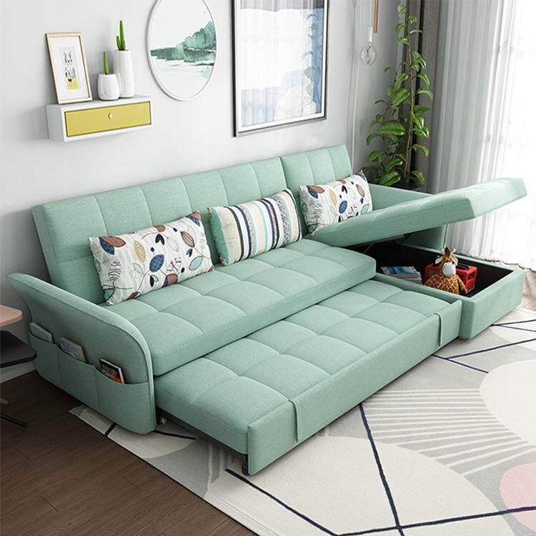 多功能沙发床两用推拉折叠储物小户型客厅公寓布艺沙发组合可拆洗