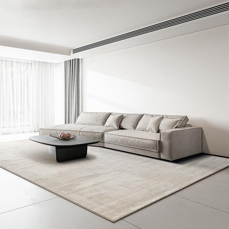 意式极简轻奢地毯客厅别墅高级素色法式奶油风简约百搭环保家用垫