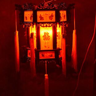 仿古六角电动旋转龙灯新年春节led大门阳台灯笼酒店装饰节日喜庆