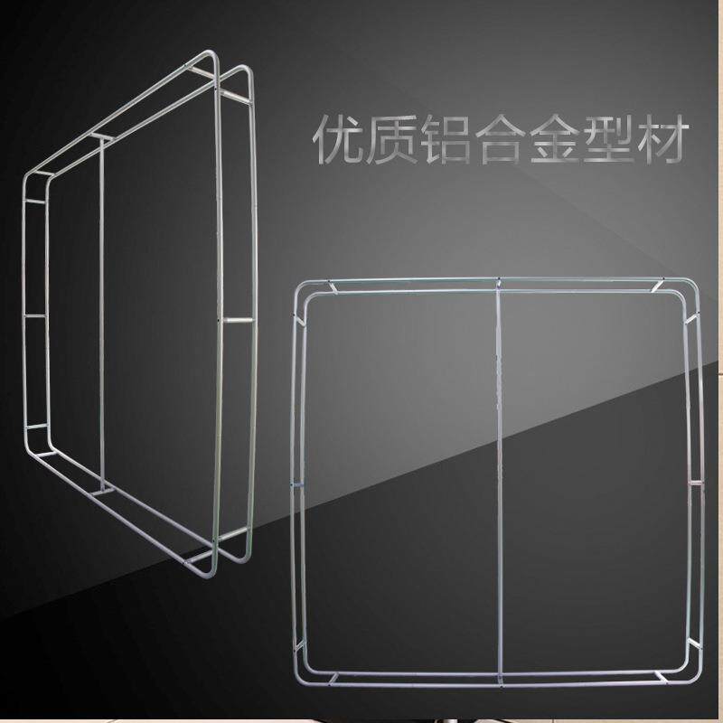 优质铝合金双层定 制弹力布展示架便携式防水广告易拉宝背景展架