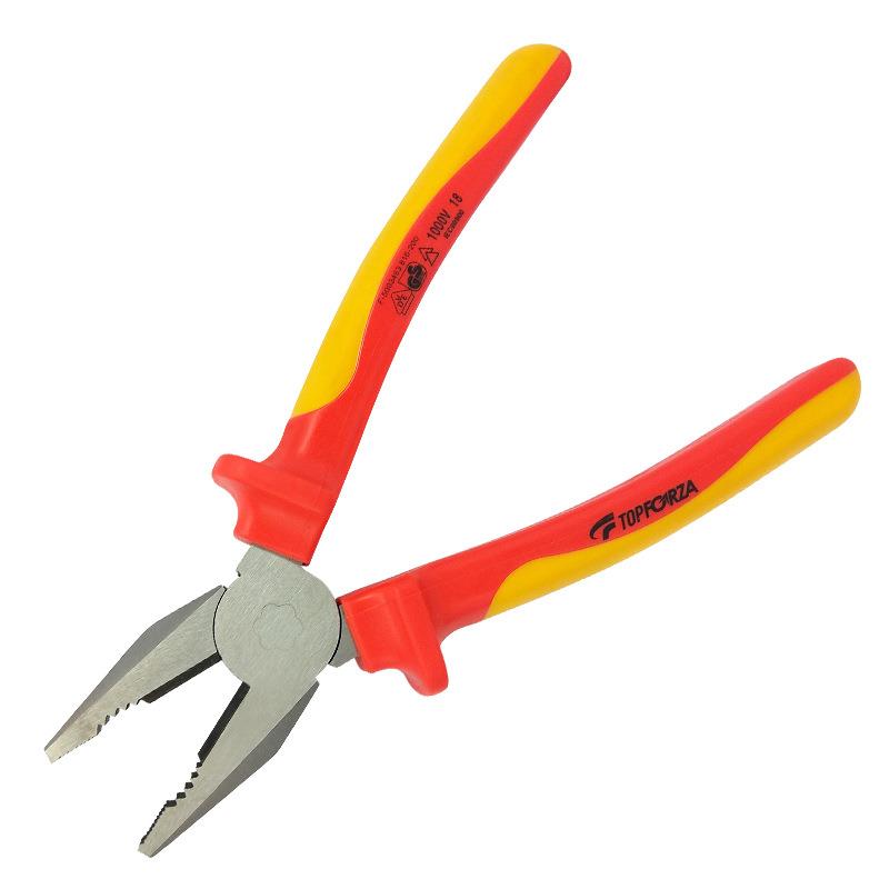 拓伏锐VDE-EC-892 高压绝缘钢丝钳电工钳子VDE1000V老虎钳8英寸