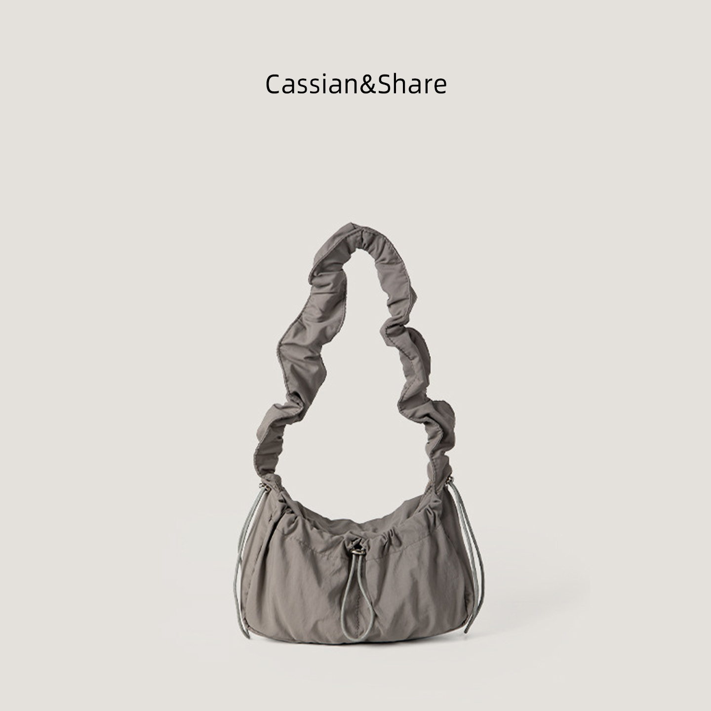 韩版设计感复古气质仙女褶皱腋下包女2025秋季新款时尚简约小方包