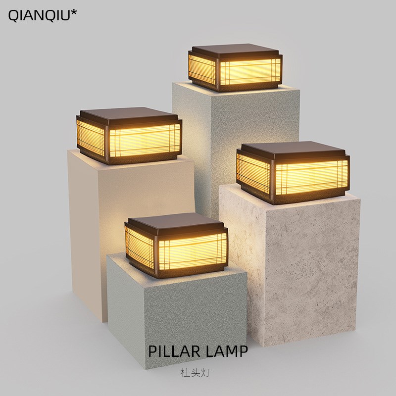 太阳能柱头灯户外防水庭院灯别墅C院子柱子灯大门围墙灯现代门柱