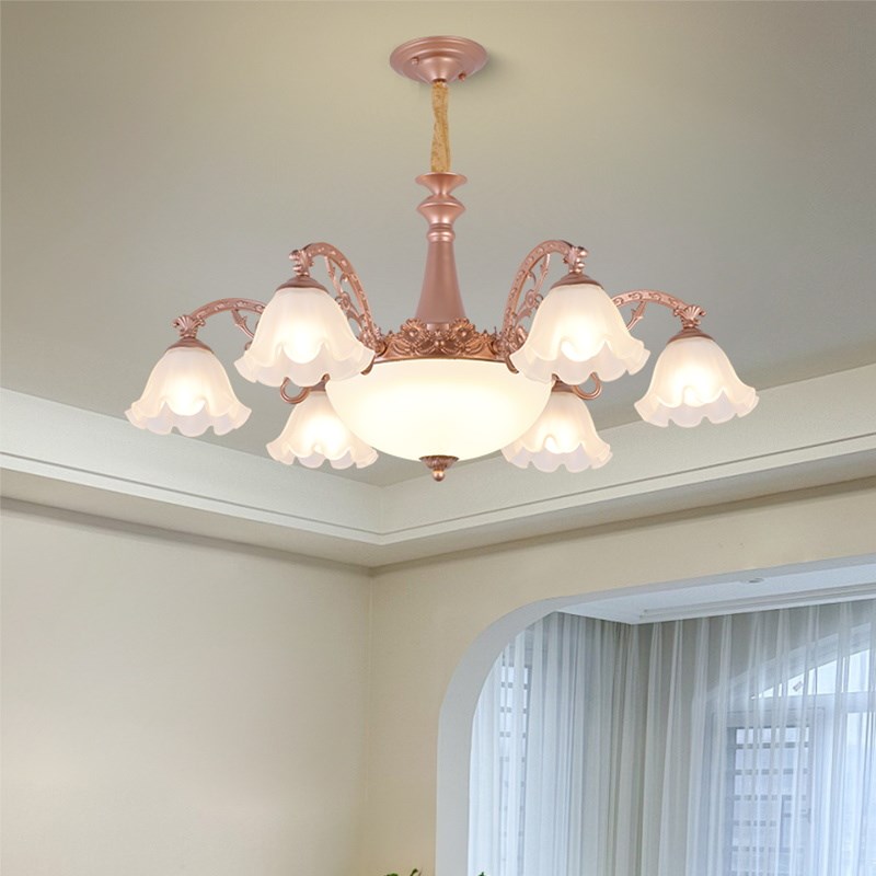 欧式客厅吊c灯大气现代简约香槟金餐厅玻璃灯温馨浪漫网红卧室灯