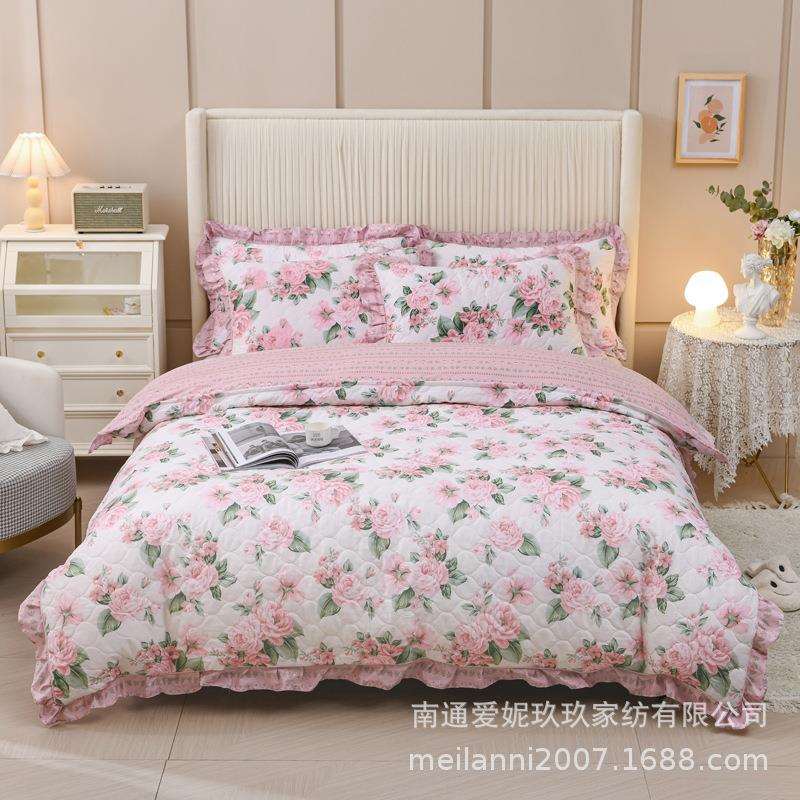 2025套件新款韩式系列—全棉40支12868全套夹棉床裙四件套