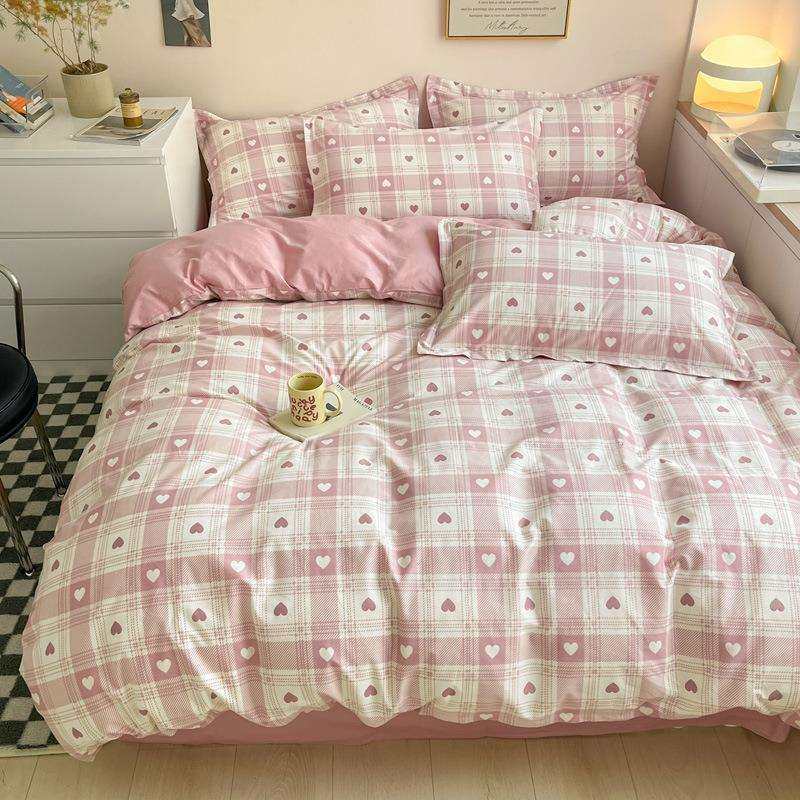 棉四件套100棉床笠简约学生宿舍被套床单双人床上用品三件套4,标准件/零部件/工业耗材,车间地垫,淘宝优惠券,粉丝福利购,淘宝优惠卷