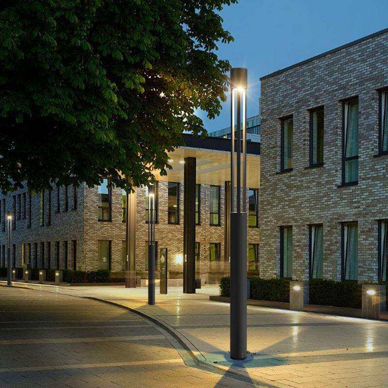 户外庭院灯3米铝景观灯园林公园花园灯柱简约高杆led路灯220v市电