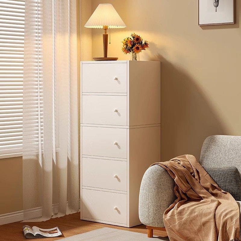 实木芯五斗柜收纳柜卧室置物柜窄小立柜储物柜客厅靠墙落地床尾柜