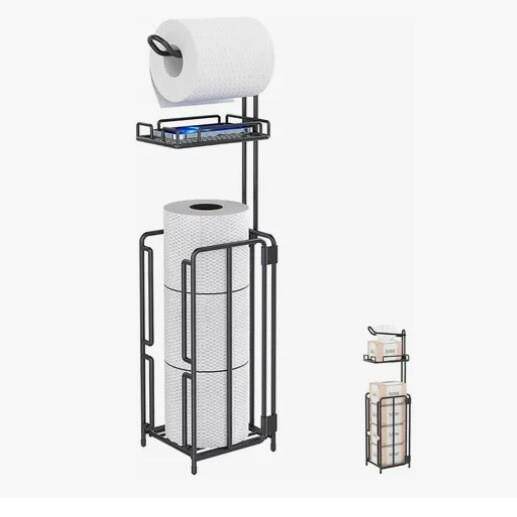 铁艺厕所纸架 落地式卫生间纸巾架 厕纸收纳架浴室手机杂物置物架