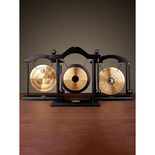 合金风铃摆件双龙百寿锣家居饰品装饰工艺品办公桌摆设铜锣