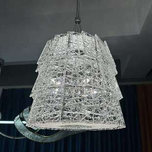 意大利餐厅水晶长吊灯个性圆形吧台奢华家用别墅现代岛台餐桌灯具