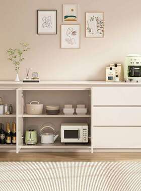 餐边柜全实木家用橱柜现代简约客厅靠墙一体厨房储物备餐柜