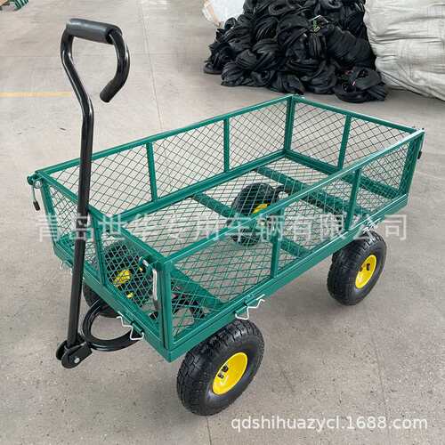 厂家供应花园拖车拉货四轮网车搬运工具车运货车牵引平板车TC1840