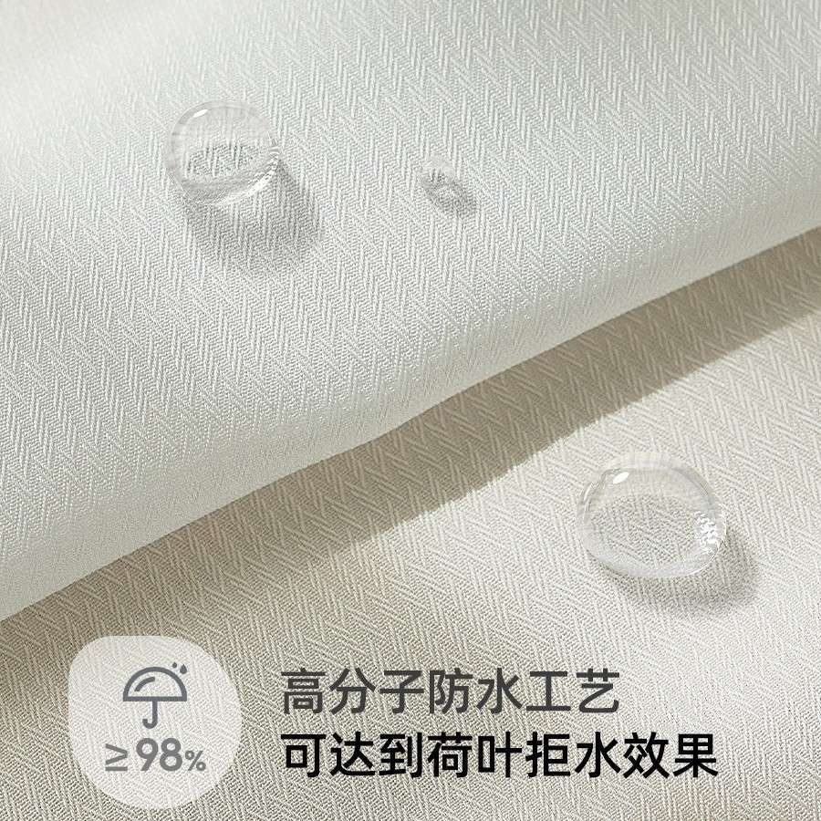 户外防水防晒纱帘透光不透人窗帘室外凉亭露台半遮光白色防霉窗纱
