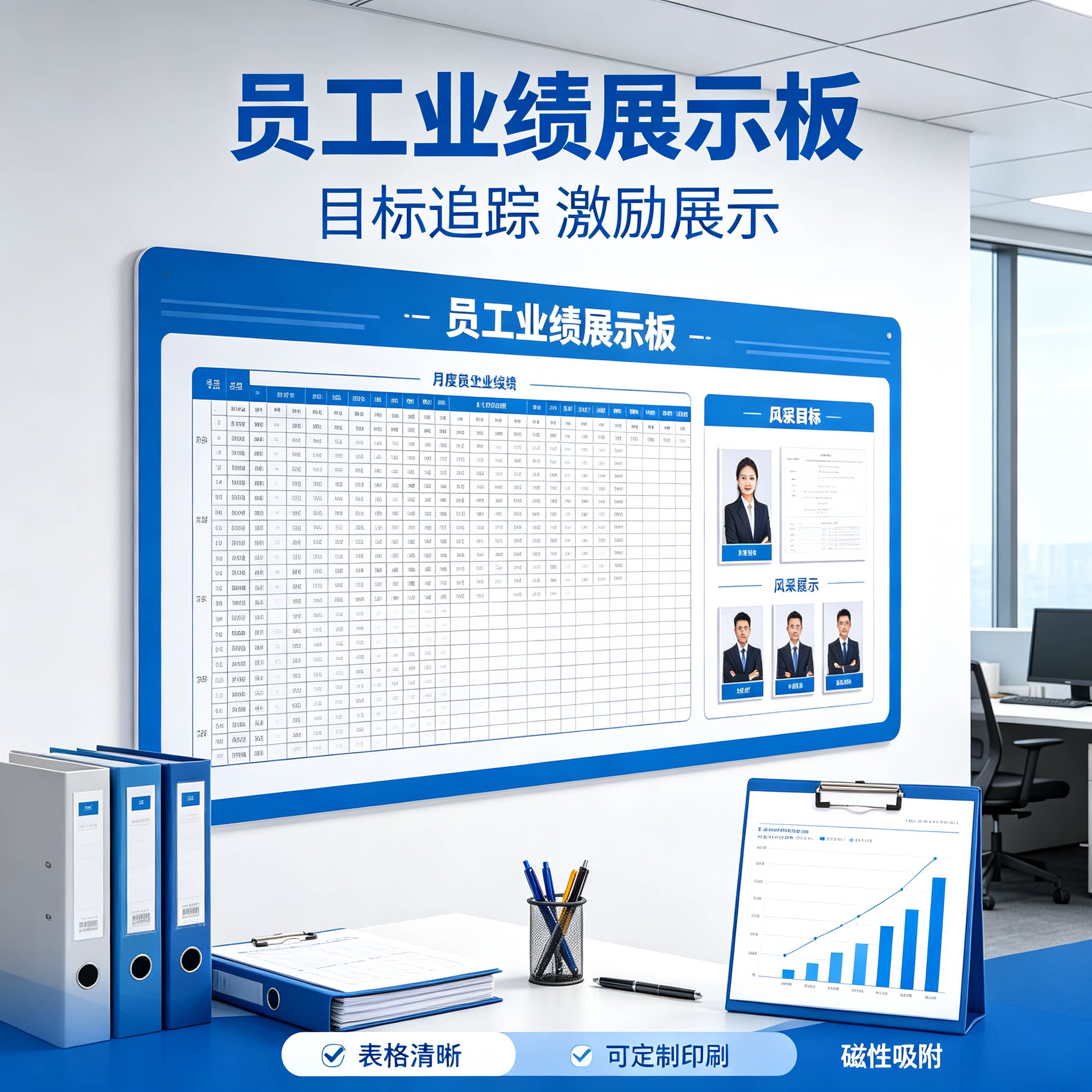 饰轩磁性可擦写企业文化墙定制图片