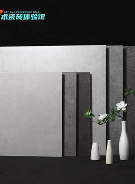 仿古砖600x600灰色水泥砖客厅哑光地砖800x80R0素色瓷砖卫生间墙