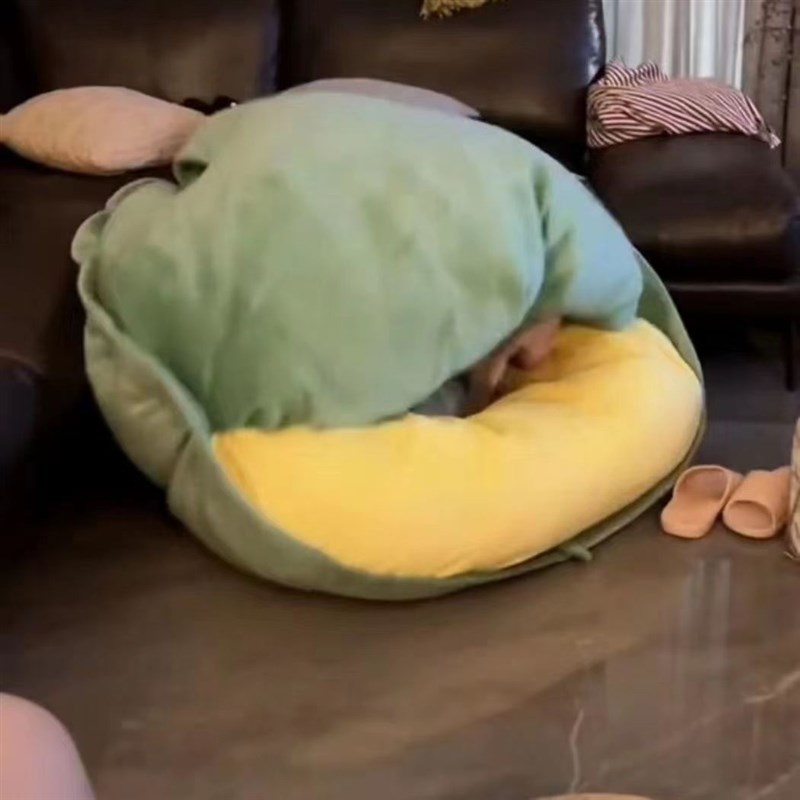 龟壳枕头可穿戴娃娃睡袋娃娃填充巨型懒人穿超.大龟壳沙发