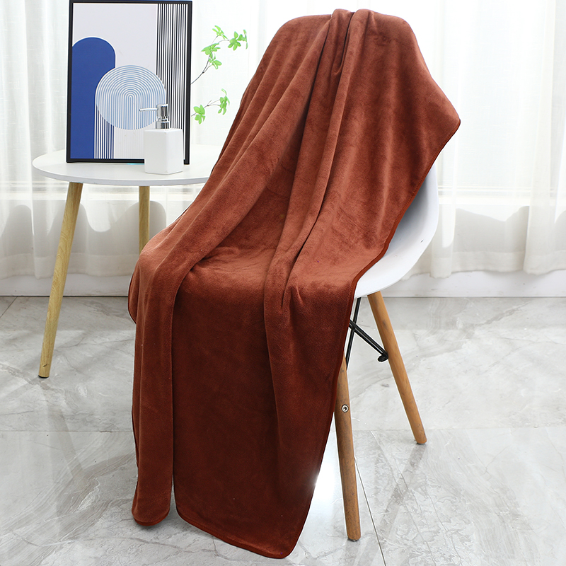 美容院浴巾按摩家用洗澡女床单铺床专用加大号L毛巾吸水不掉毛log