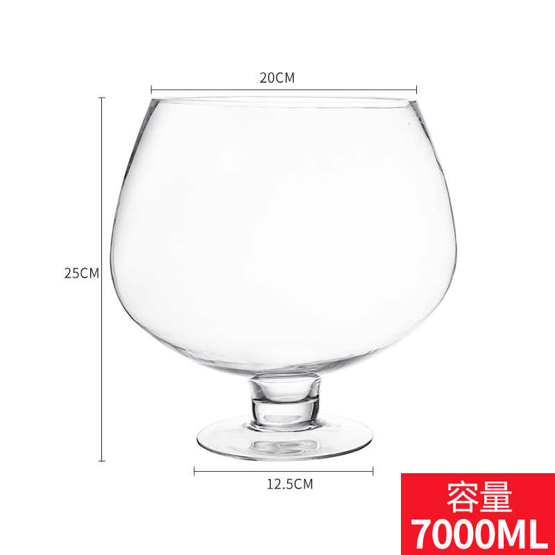 创意小型客厅鱼缸玻璃圆形加厚乌龟缸金鱼缸桌面特大号.啤酒英雄