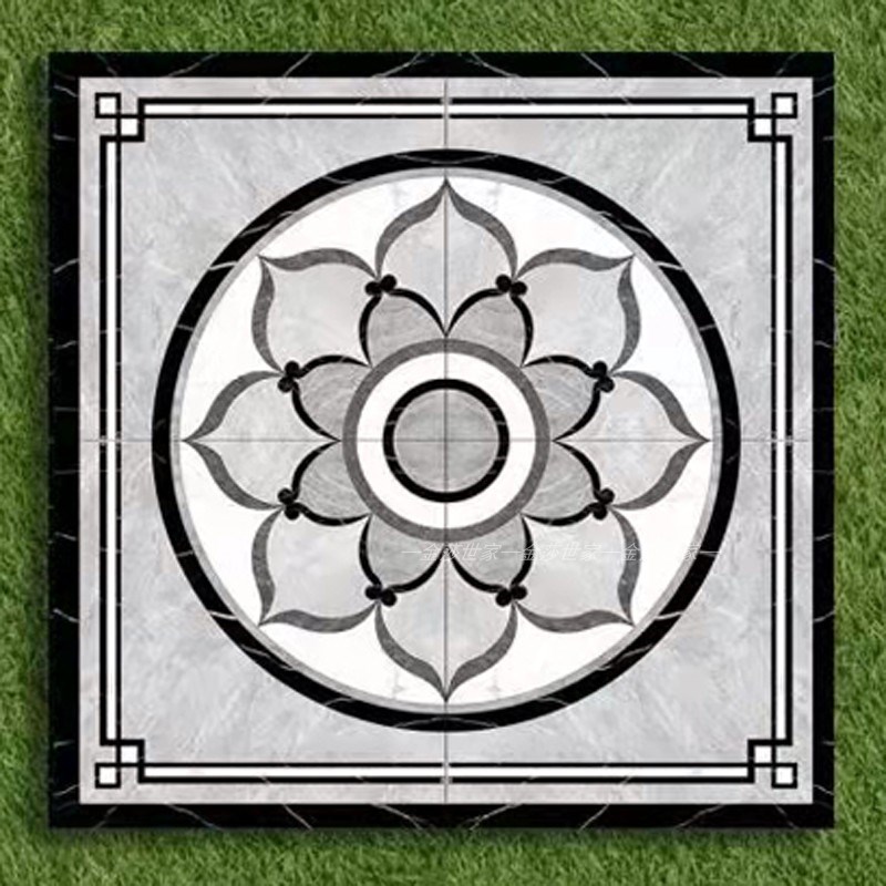 入户门拼花地砖客厅玄关大理石瓷砖G中式地板砖图案拼花造型防滑