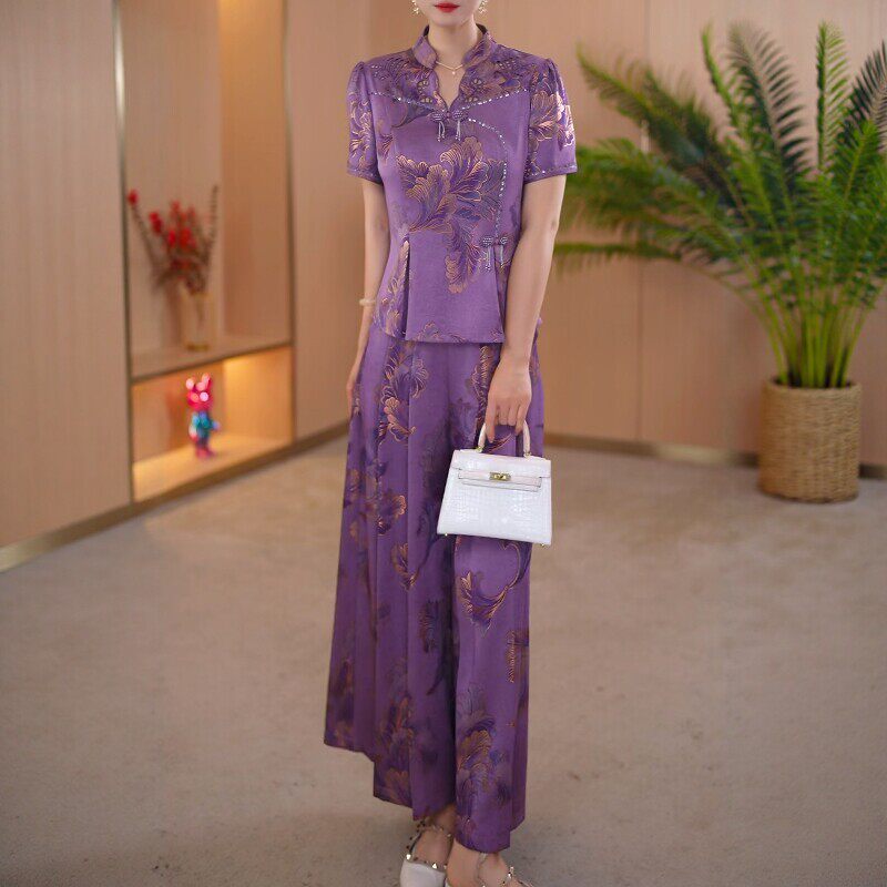 显瘦】洋气新款女装遮套裤肚子时尚两件套2656高端CZNZ大气夏季【