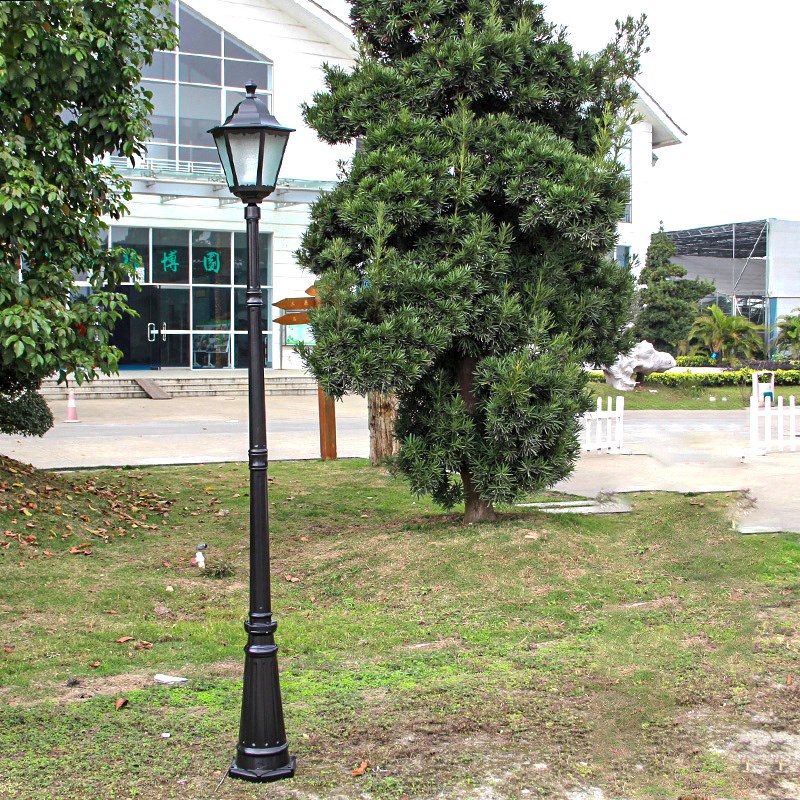 庭院灯户外花园别墅草坪灯小区单双头路灯室外家用防水欧式高杆灯