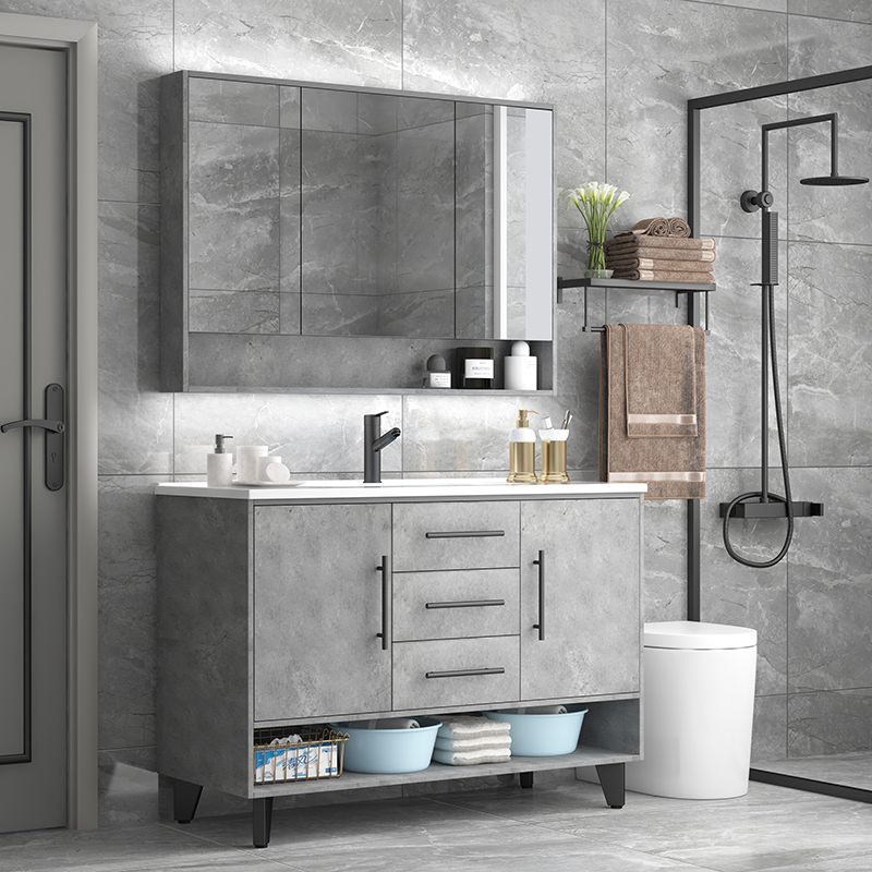 智能浴室柜组合现代简约卫浴镜柜卫生间一体洗漱台套装洗手洗脸盆